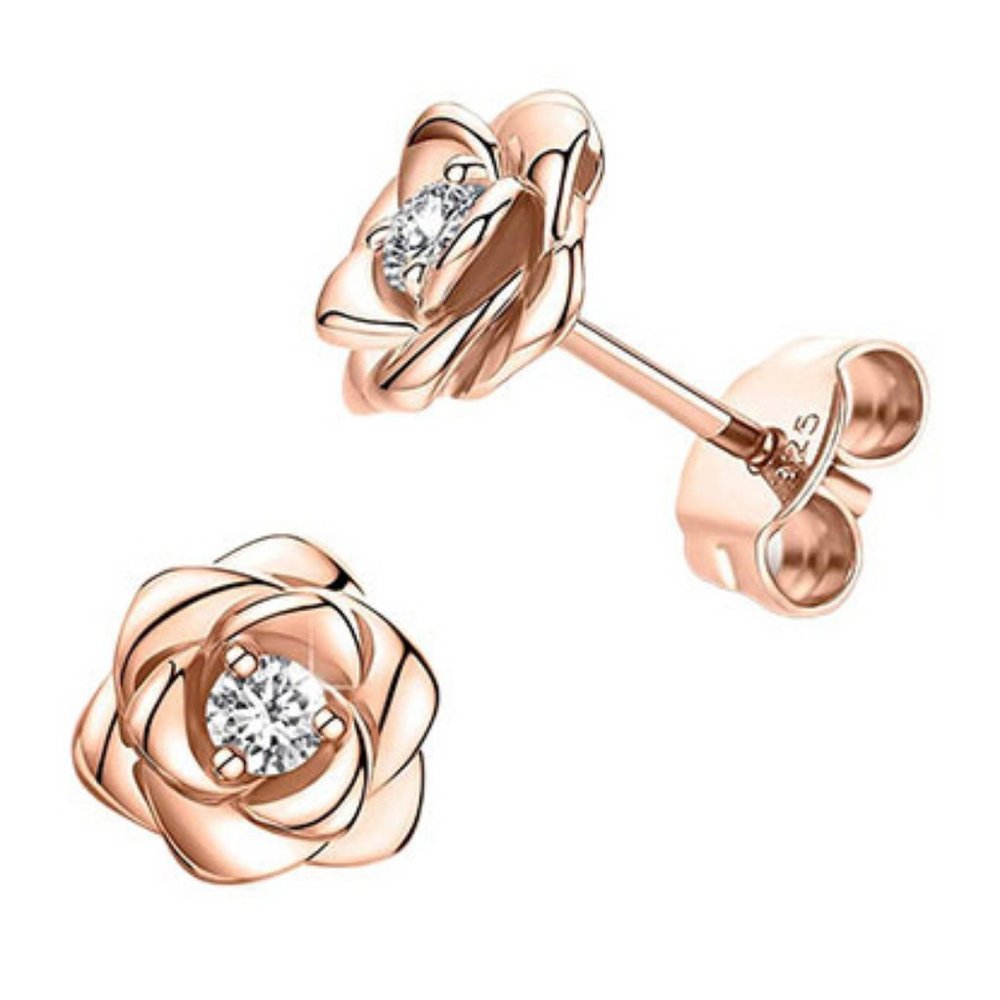 Rose Earrings - Picture 2 of 3